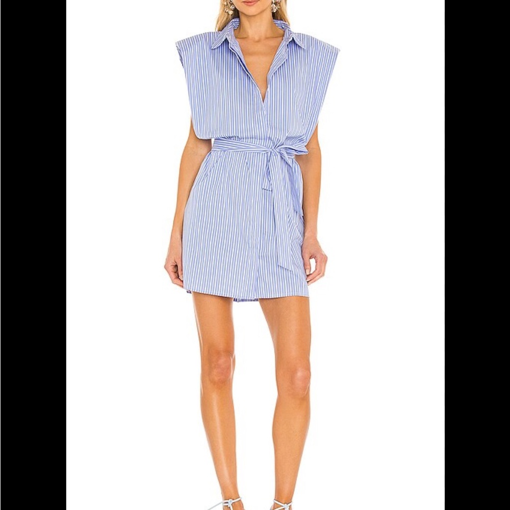 Striped Blue Shirt Dress